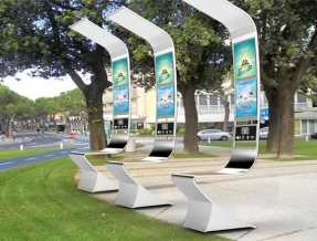  Solar energy public bench